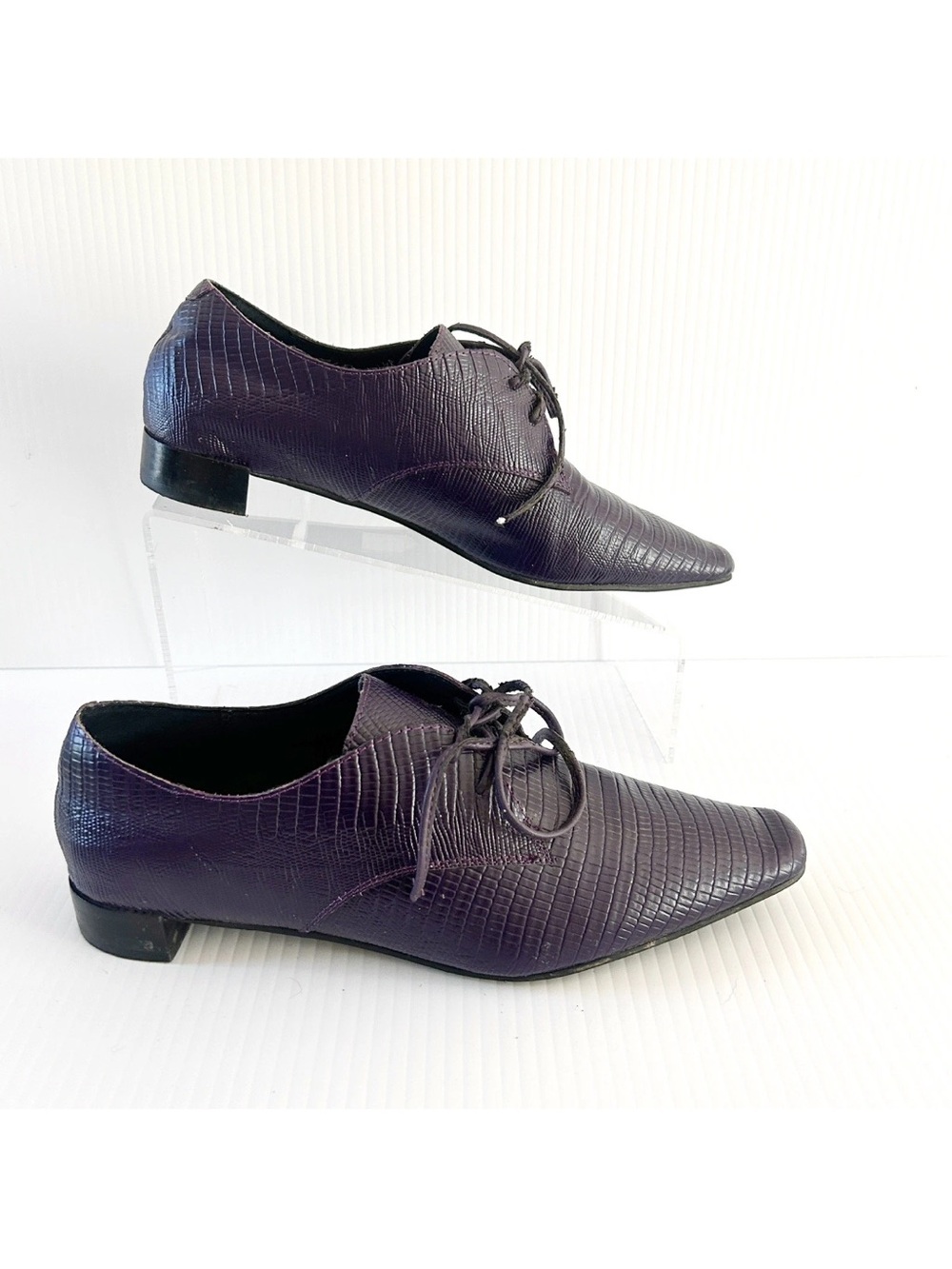 Jeffrey Campbell Platform Oxford Shoes Square Toe Women’s Purple Sz 8
